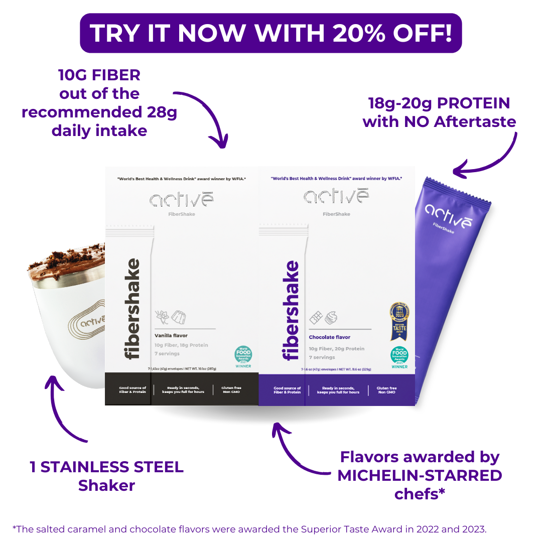 activé FiberShake Starter Pack + Free Shaker – Customize Your Flavors (7 Servings Per Box)