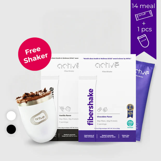 activé FiberShake Starter Pack + Free Shaker – Customize Your Flavors (7 Servings Per Box)